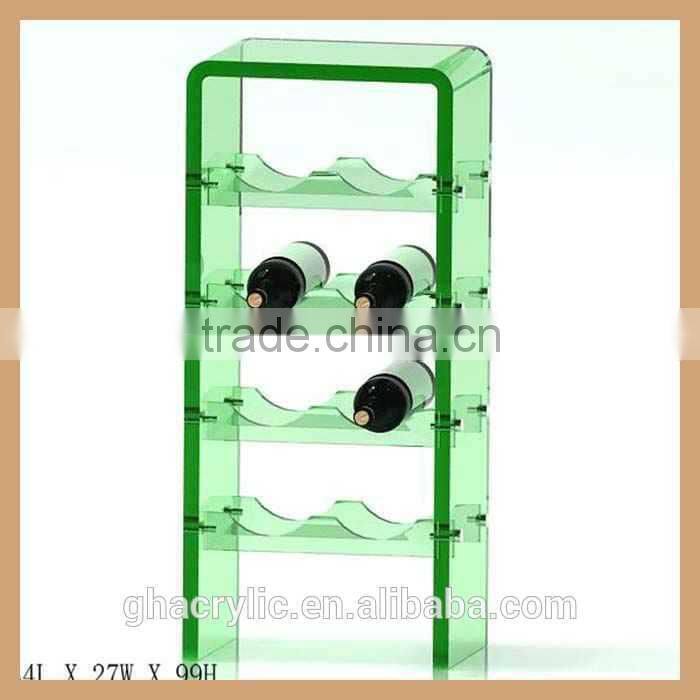Factory outlet U shaped different colors acrylic wine display rack