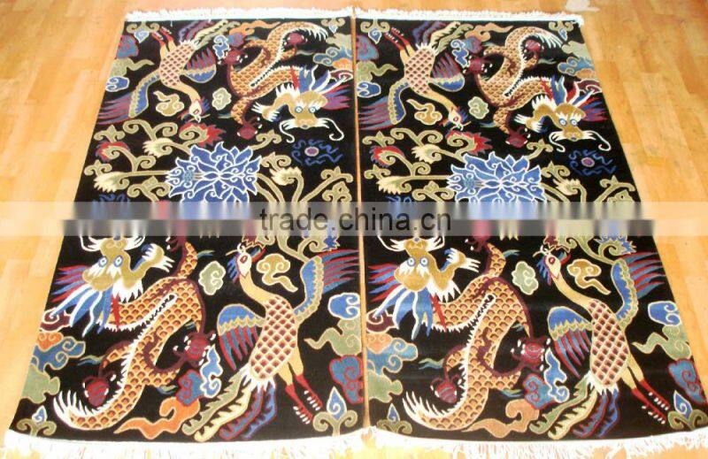 Animal pattern woollen carpet