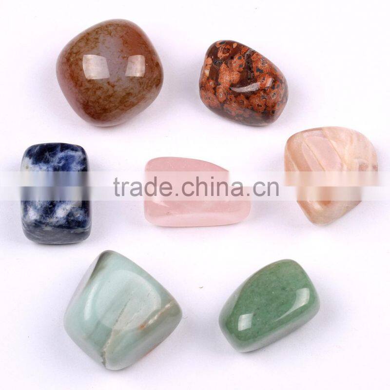 Different crystal tumble stones for healing, meditation and decoration