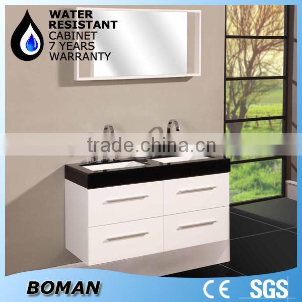 new style wall mounted bathroom cabinet with wash basin, mirror and light