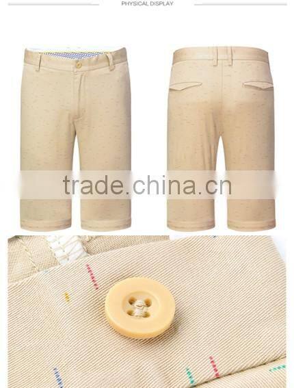 New korean style cool half design cotton pattern man trousers mens Slim Fit short Pants