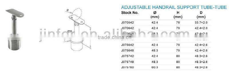 Stainless steel handrail support tube-tube 135 degree