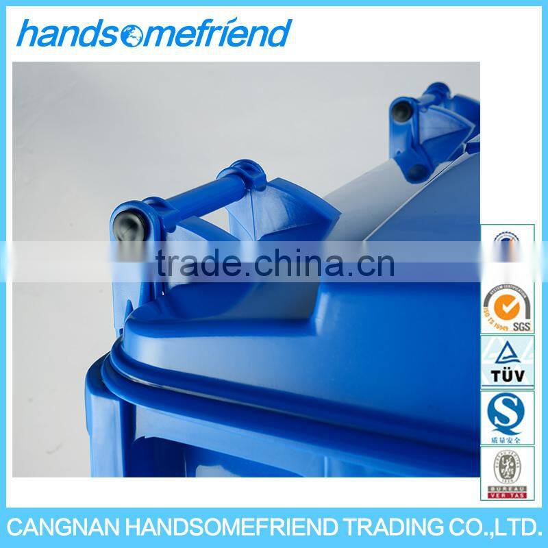 660L liters square outdoor plastic waste bin,Large plastic mobile garbage can,Industrial trash can
