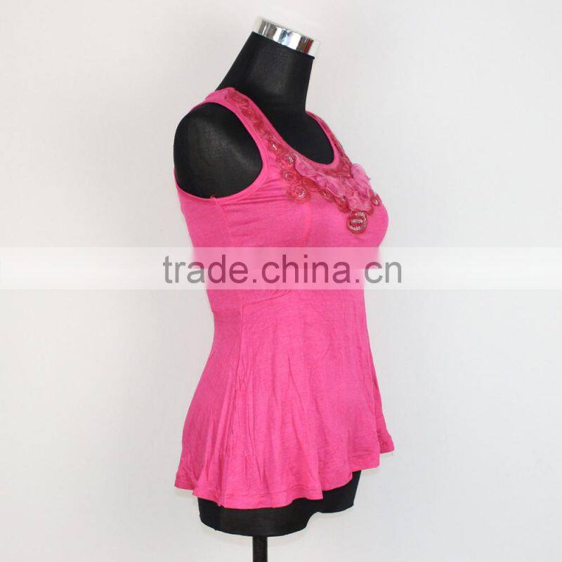 2016 sexy ladies flowers red tank tops