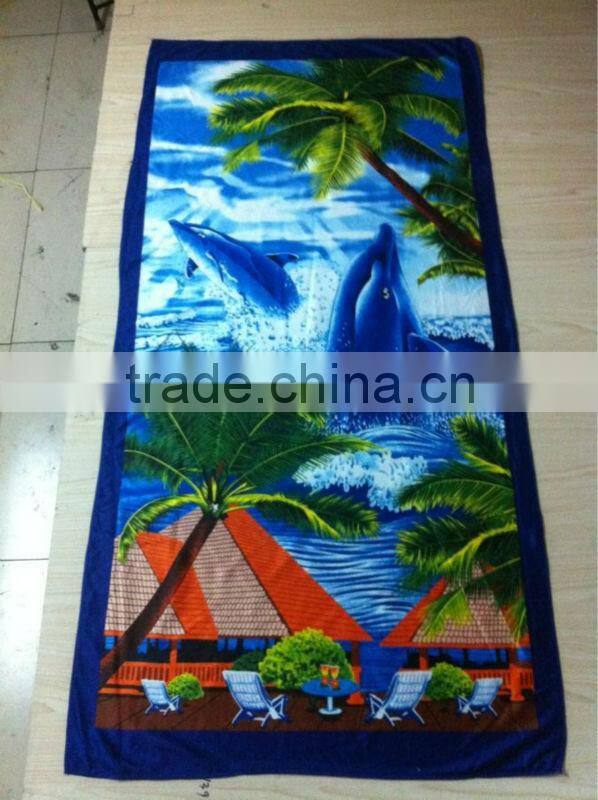 China manufacturer custom printed microfiber towel for beach