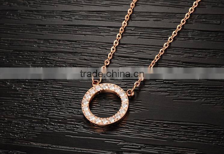new products 2016 18K rose gold plating personalized custom pendants for lady