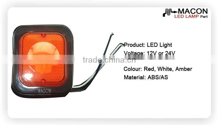 2.5" Oval 100%waterproof UV PC LED Truck Trailer Marker Lamps DOT appraval