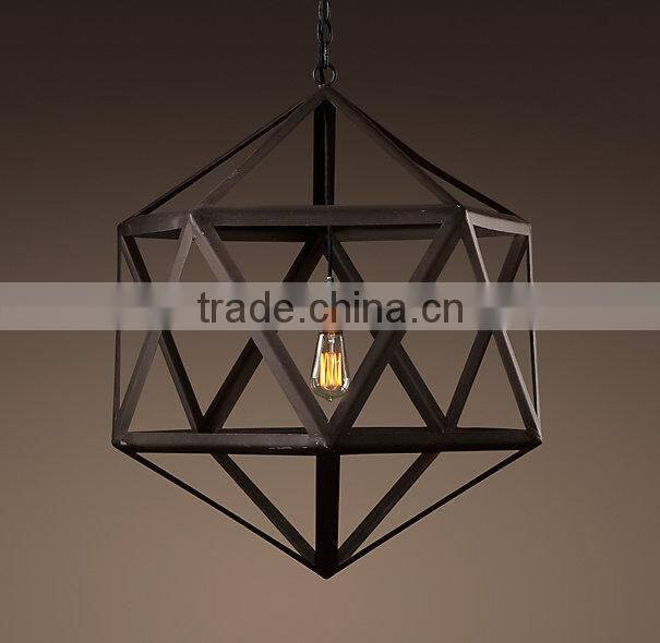 Steampunk | Rusted Pendant | Five Cage Lights | Industrial Style Chandelier Lighting
