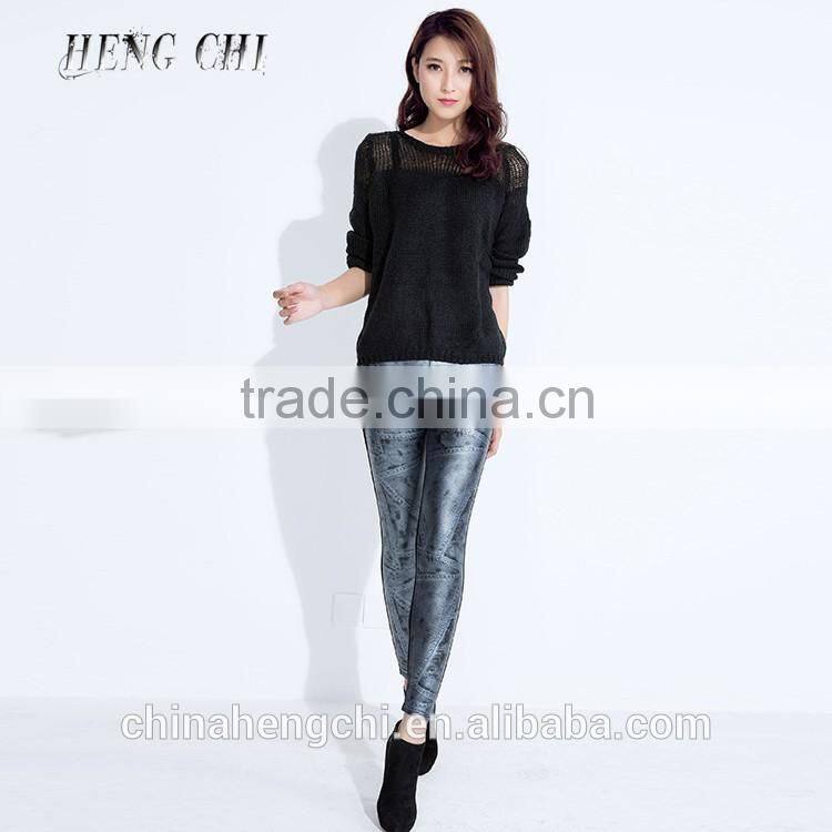 2016 fashion shiny sexy leather leggings pants