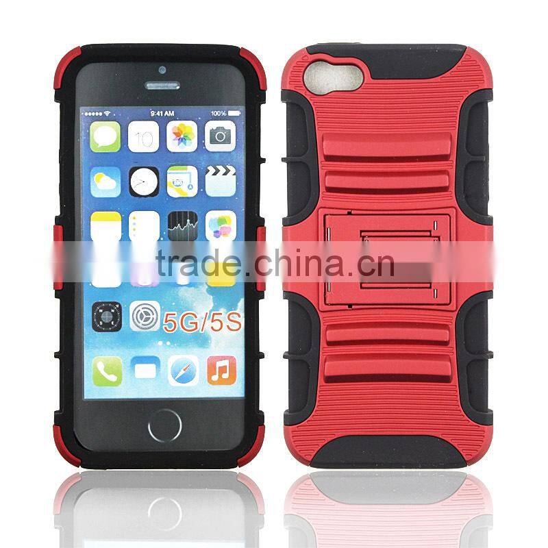Kickstand skin armor for iPhone 5G 5S defender
