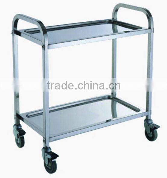 stainless steel 3 shelves service food cart
