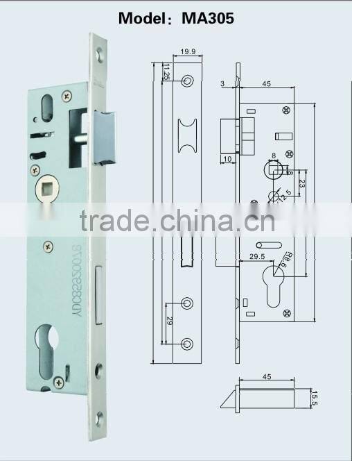 Aluminium door lock body MA305