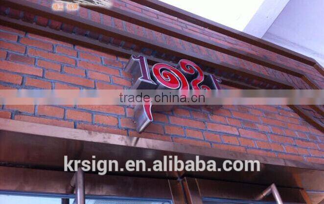 3d mental alphabet letter sign for outdoor signage using