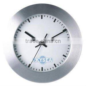 10 inch metal wall clock, aluminium round clock