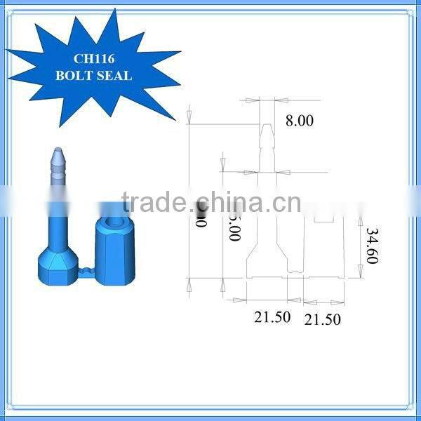 CH116 ISO 17712 8mm diameter barcode bolt seal