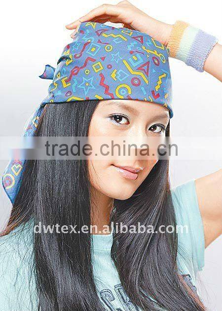 Printed fashion girl's sport bandana scarf hat or cap