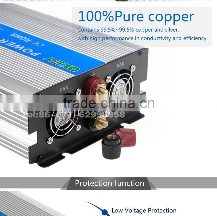 OPIP-1500-1-24 High frequency 100% full power 60Hz 24v 110v solar 1500w dc to ac power inverter
