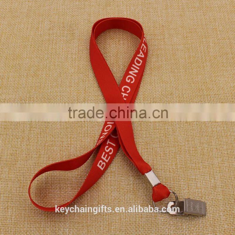 Pretty and comfortable polyester printing lanyard for gifts custom