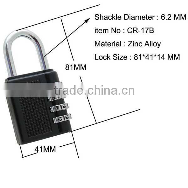 New design door locks zinc alloy material 4 dial combination lock