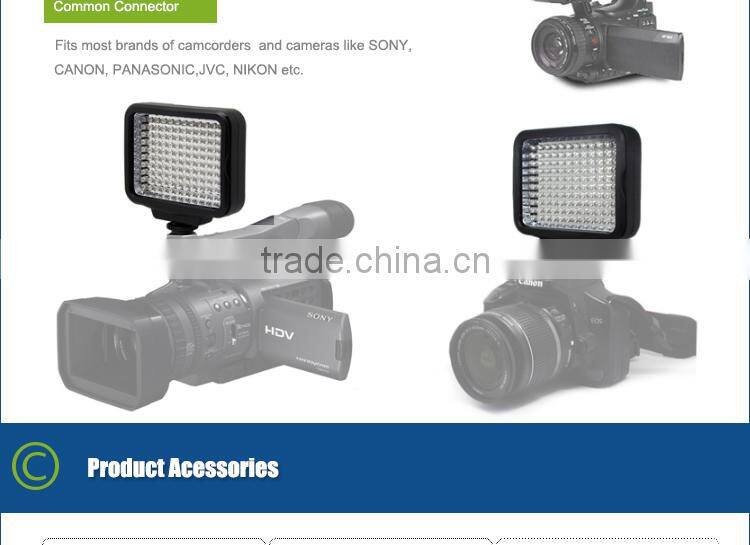 Professional led 5009 video light for sony camera with hot shoe converter