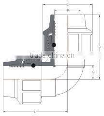 PP Compression Fittings For PE Pipe pp compression fittings