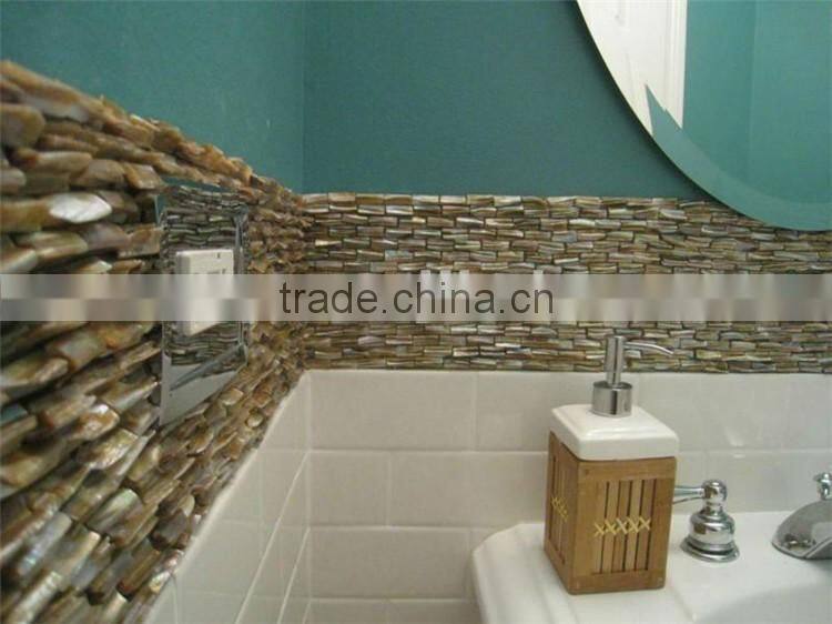 beauty natural dream color freshwater shell teeth mosaic wall tile seller