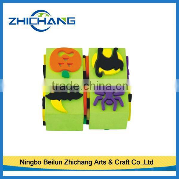 Cheap Halloween foam cube stampER for kids