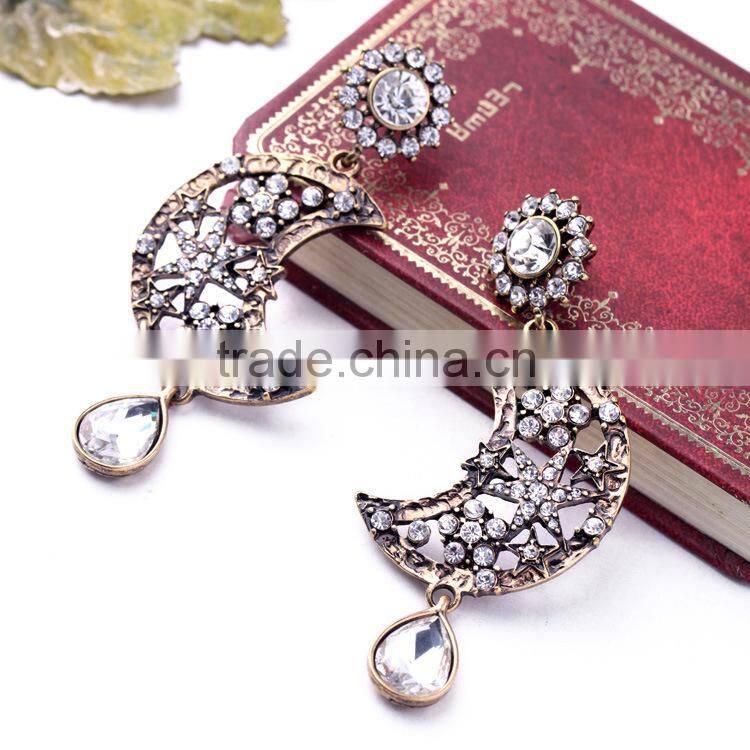 sun and moon earring, moon and star earrings, ladies earrings designs pictures