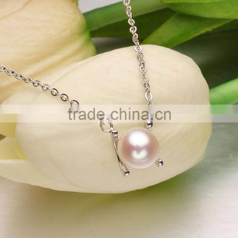 AAA freshwater pearl pendant silver jewelry with necklace