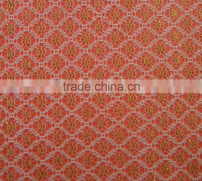 Spun gold polyester mesh fabric for clothing