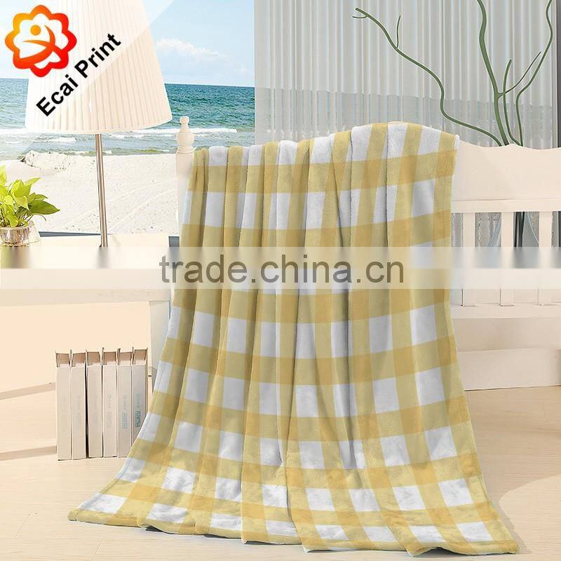 dropship hot sale popular custom made heat transfer printed polar fleece blanket