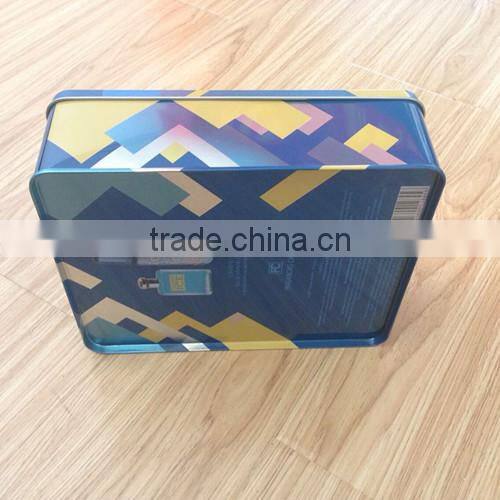 Hot sale perfume box square tin box tin can manufacturer tin box