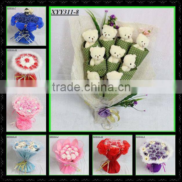 hot sale red bouquet of plush toys