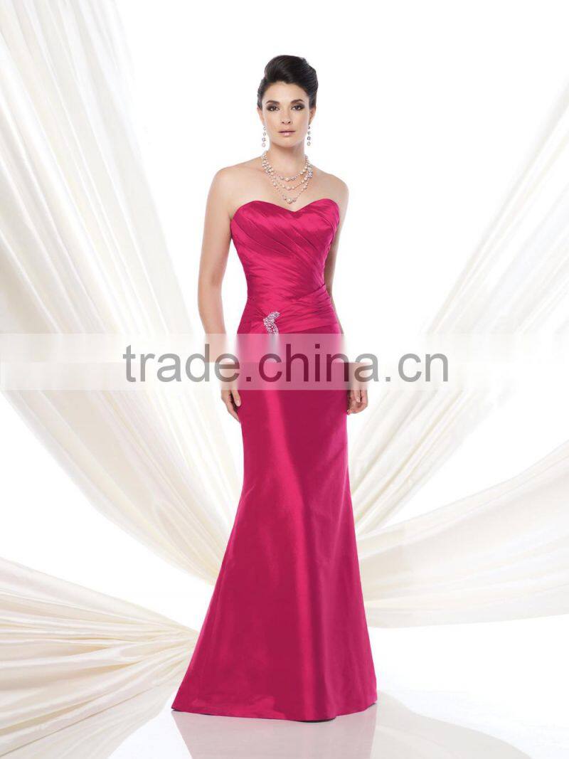 Wholesale 2015 New Swetheart Party Dress Elegant Satin Evening Gown Pleat Prom Dress XP-69