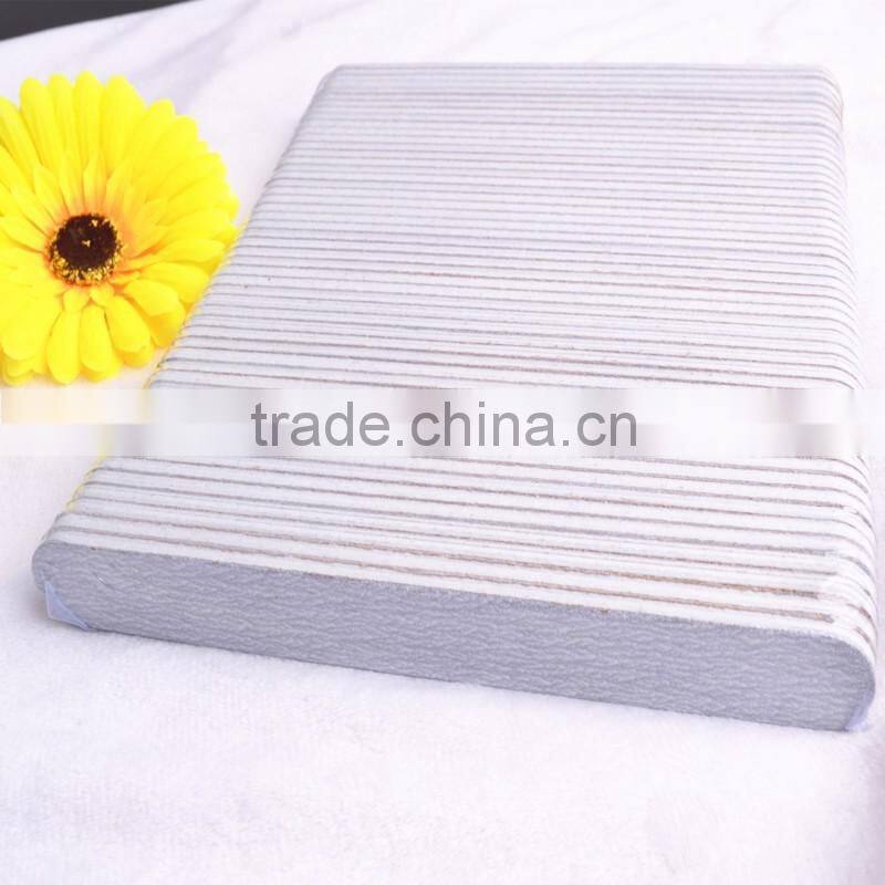 Grey Straight Nail Files Double Side Rasp Ring Emery Board Manicure Set