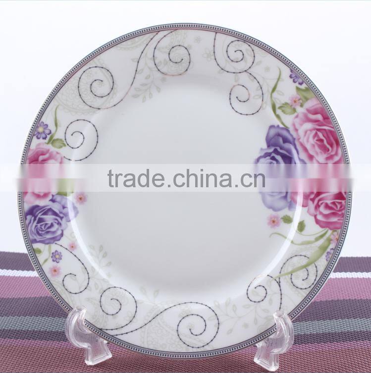 New bone china gold dinner plate, elegant charger plate wholesale