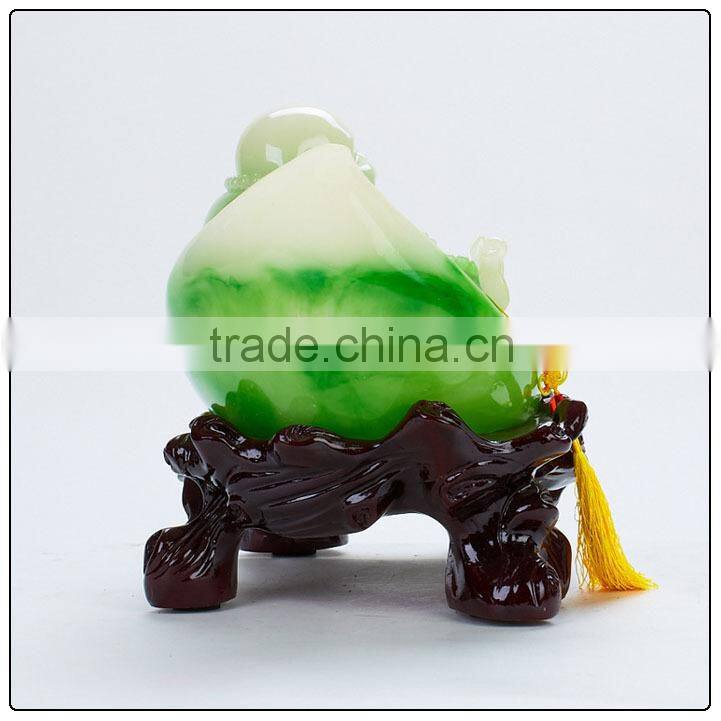 Jade color buddha statue , chinese luckly buddha statue,happy buddha