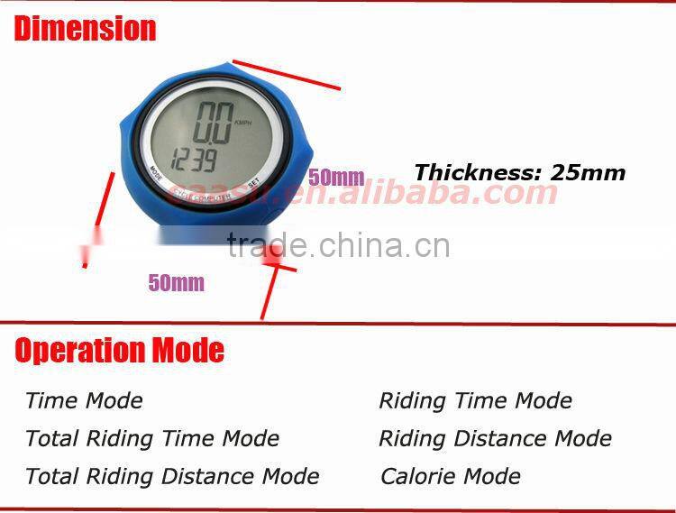 wireless bike speed meter waterproof LCD Backlight from China BSCI factory