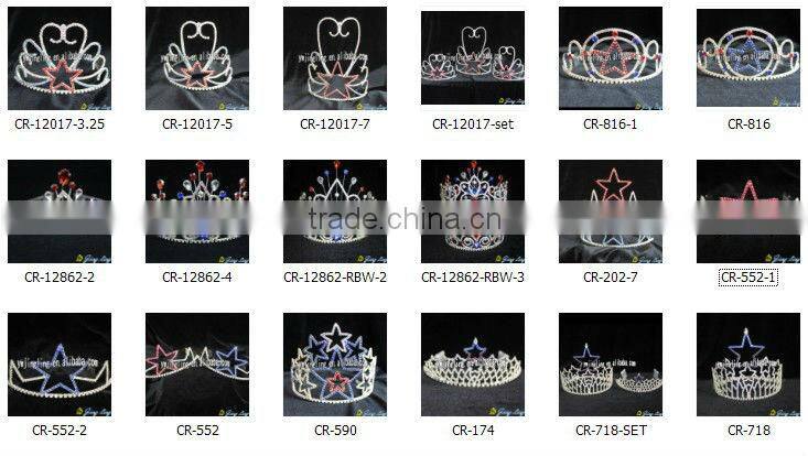 blue star style for rhinestone patriotic crown