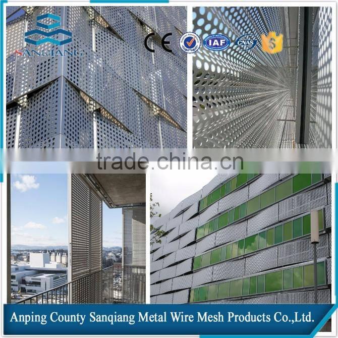 hole punching mesh/perforated sheet steel/used for facade curtain wall/sunscreen/buildingwith appropriate price(anping sanqiang)