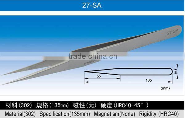 SA series stainless steel tweezers / ESD Stainless Steel Tweezers /stainless steel tweezers with free samples