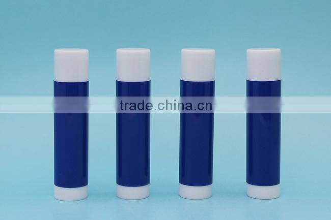 5 ml plastic oblique lip balm case/cosmetic lipstick tube