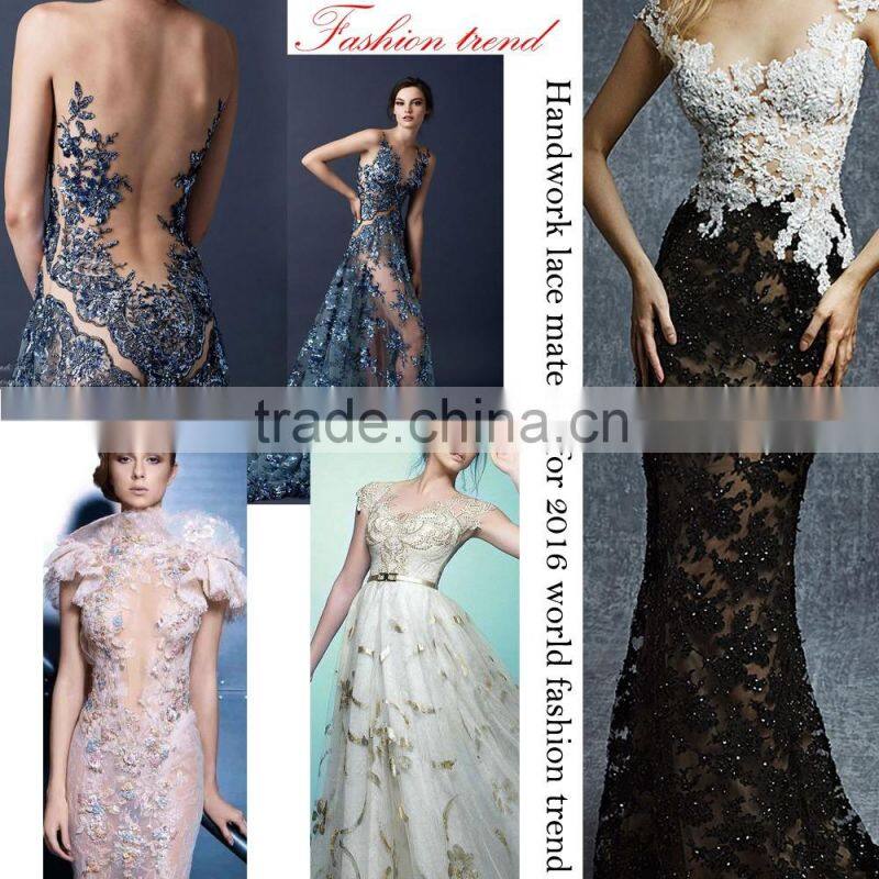 2016 Top one ladies suits bulk lace fabric design/Amazing bridal lace fabric