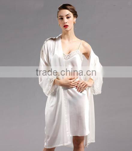2015 Summer Ladies Silk Sleepwear New Fashion Girls Beauty Silk Pajamas