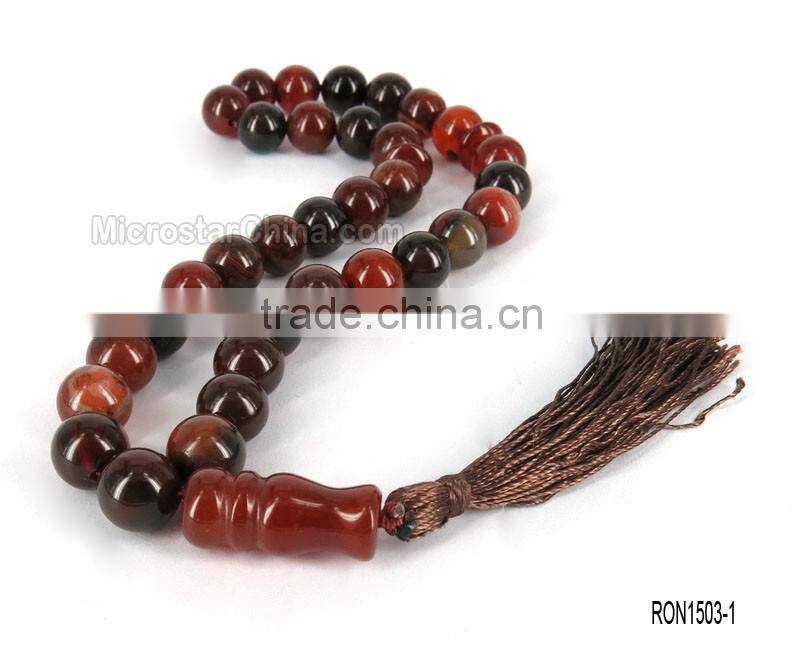 Fashion jewelry new products alibaba website 33pcs 12mm carnelian tasbeeh beads islamic tesbih