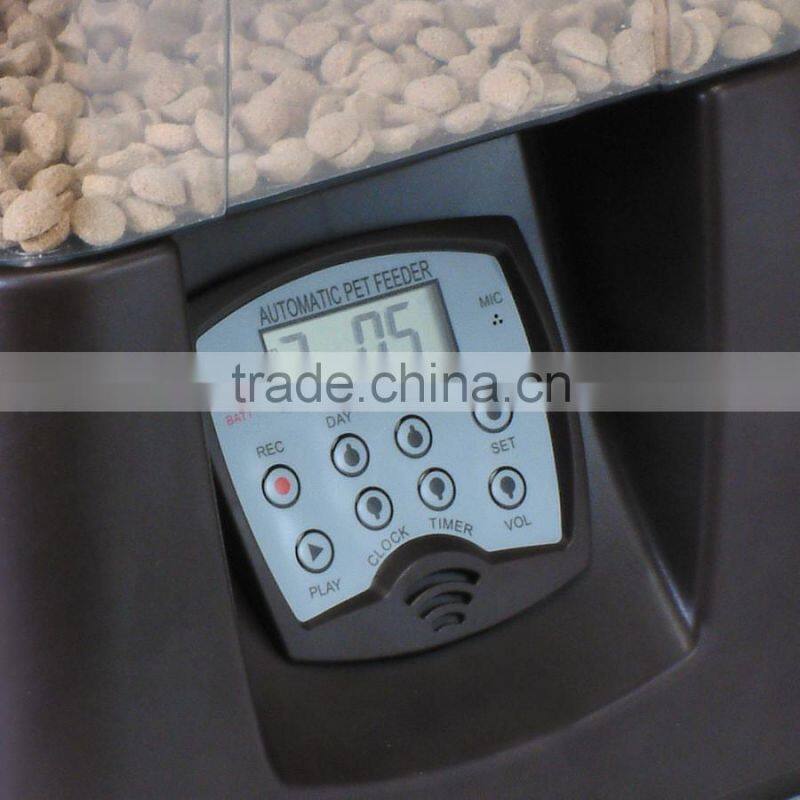 Reliable Dog Automatic Food Dispenser LCD Digital Programmable Timer Pet Feeder With A Large Capacity Hopper PF-10A