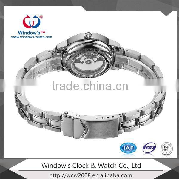 Hot stainless steel japan mechanical automatic movement watch