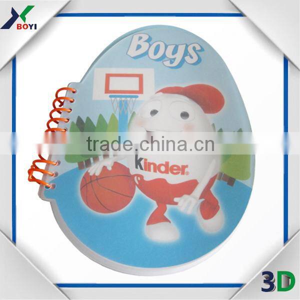 PP/PET Plastic Cover 3D Lenticular Printing Note Book