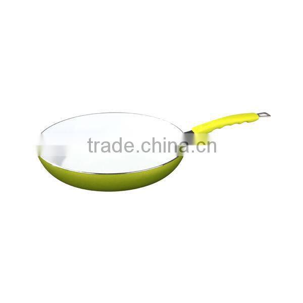 30cm Induction bottom fry pan with white ceramic coated