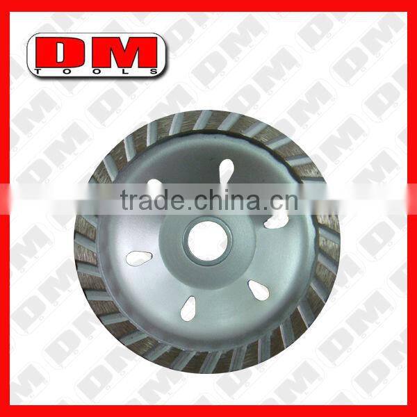 Turbo wave diamond grinding cup wheel